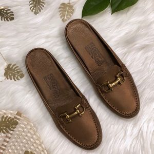 Salvatore Ferragamo Leather Gancini Slide Loafer 6